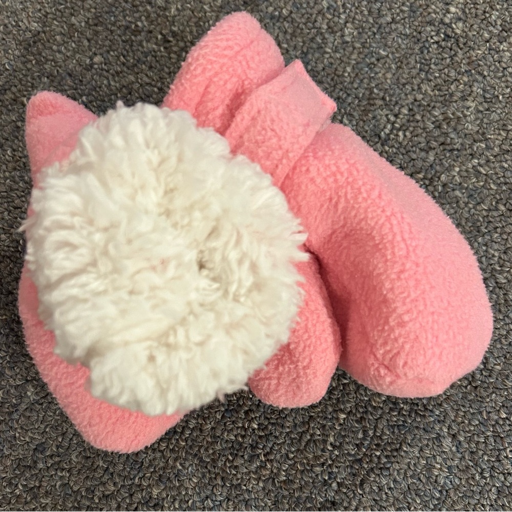 Cozy Pink Fleece Mittens for Kids - Picture 2 of 2